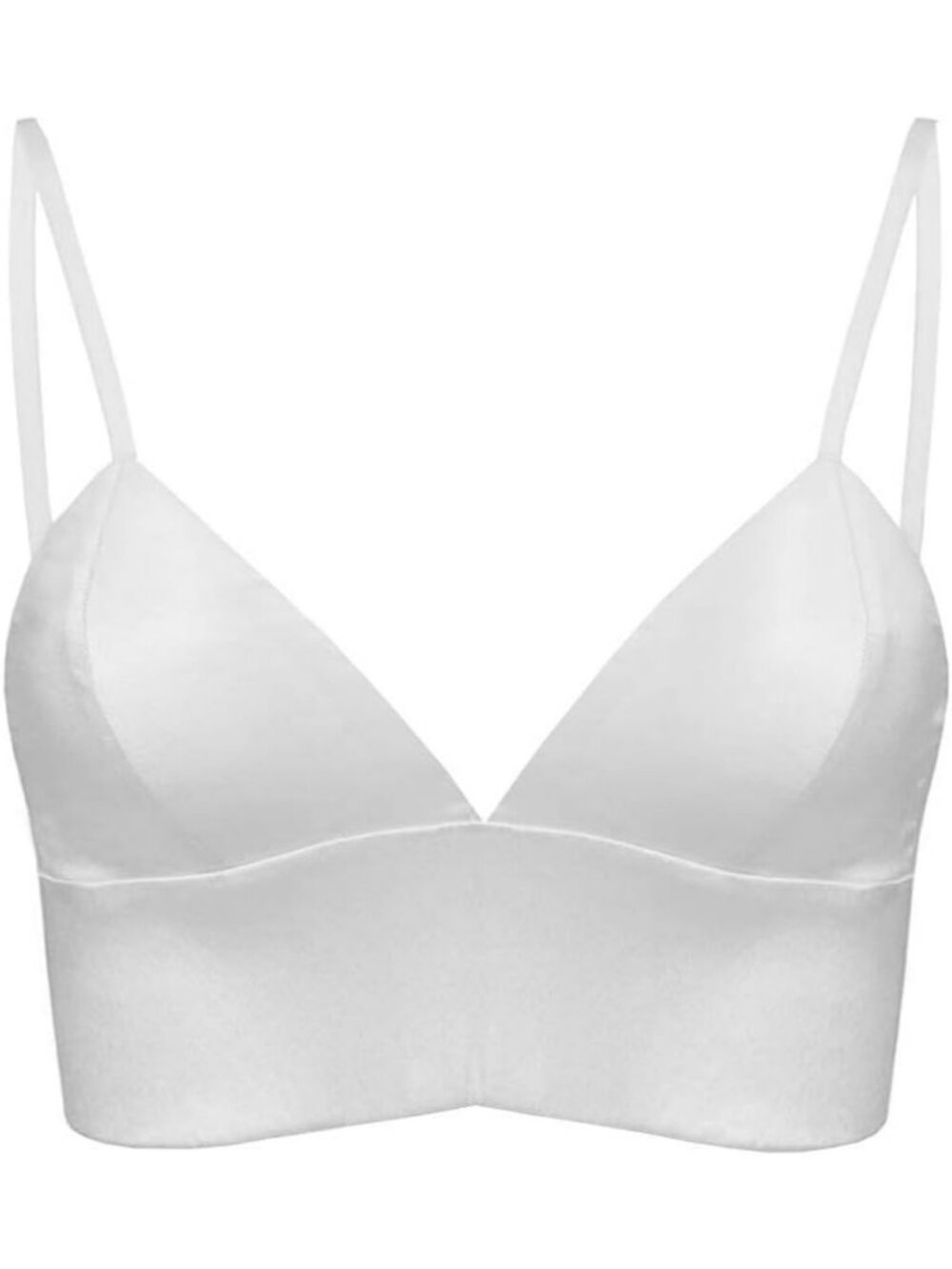 Silk Triangle Satin Bralette Top | Wire-Free Soft Bra for Comfort & Style